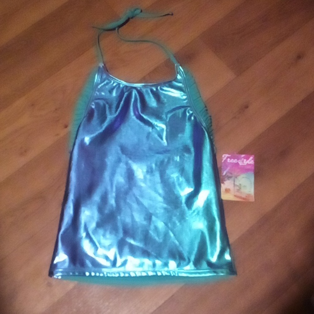 NWT girls "Freestyle" iridescent mermaid tankini